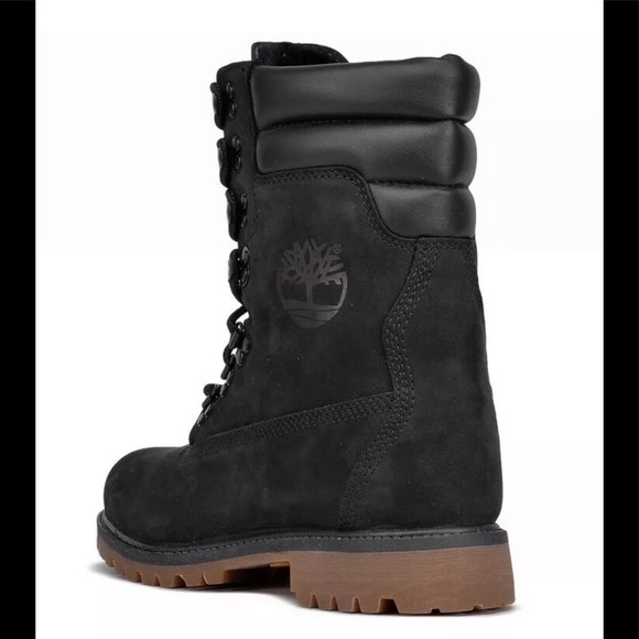 timberland 40 below shearling superboot black nubuck